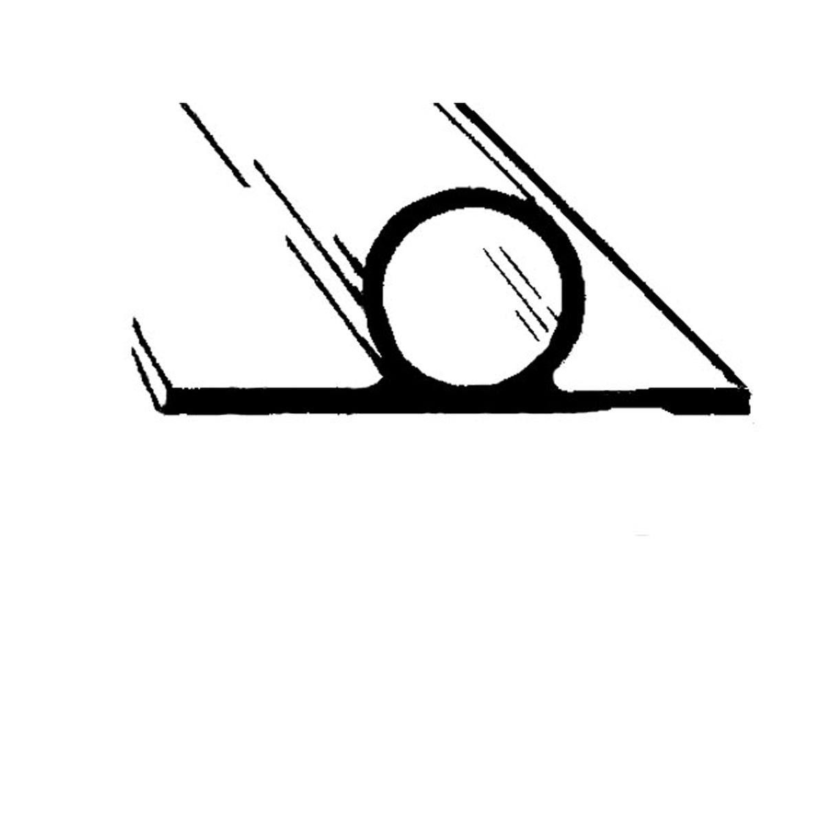 Solid Rubber Seal - Trunk Seal, Door Seal, Convertible Top Header Seal; LP 112-G