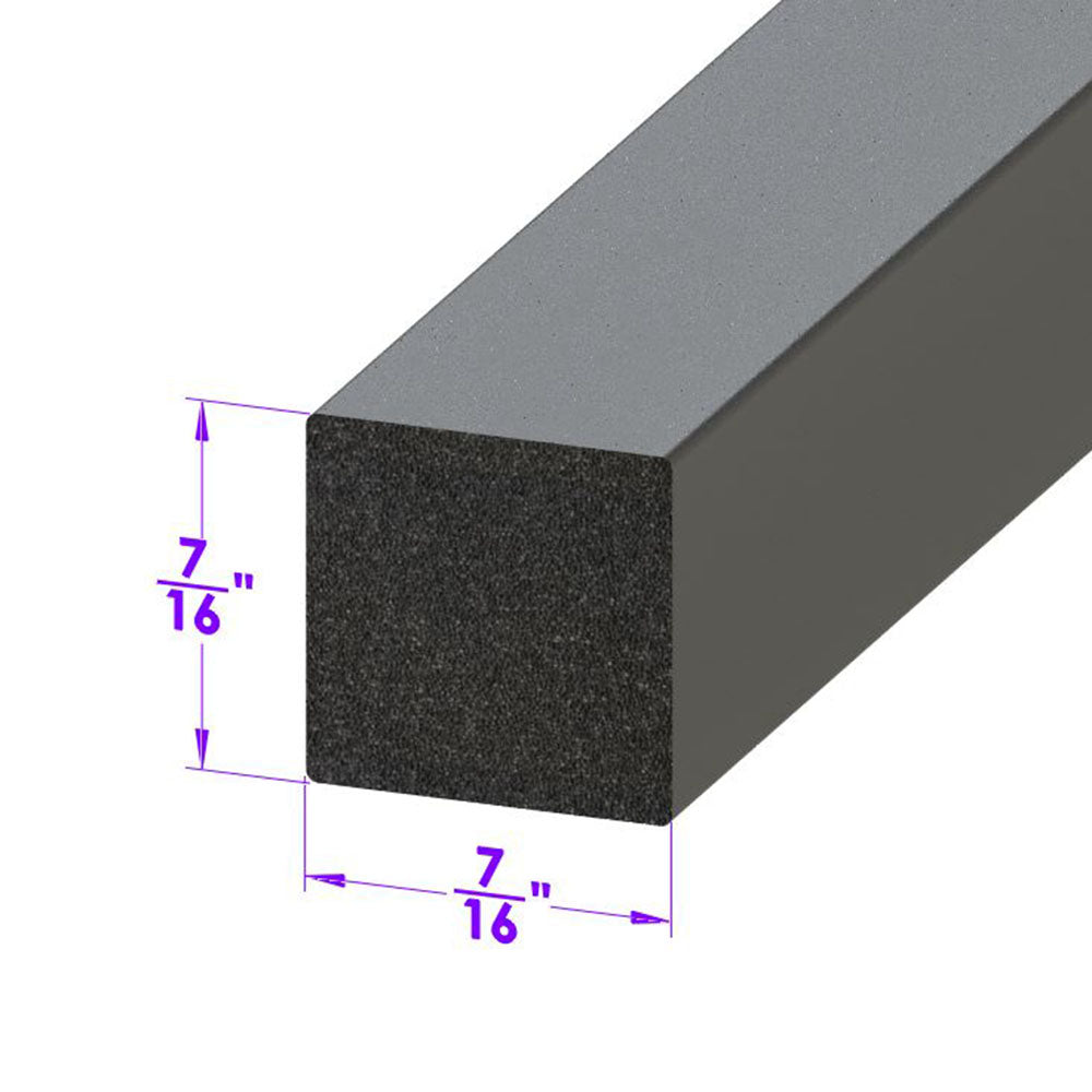 Rectangle Shaped Extrusion 1/2" Wide X 3/8" High; LP 80-M