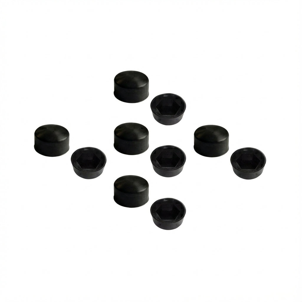 Nut Cover 38" (9.6mm) HEX X 0.22" (5.6mm) Blackout, Heat-proof Silicone; NC 10