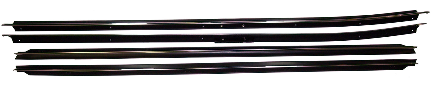 1971-1973 Pontiac Bonneville, Parisienne, Catalina, Granville & Laurentian 2-door convertible top window sweep set with chrome.