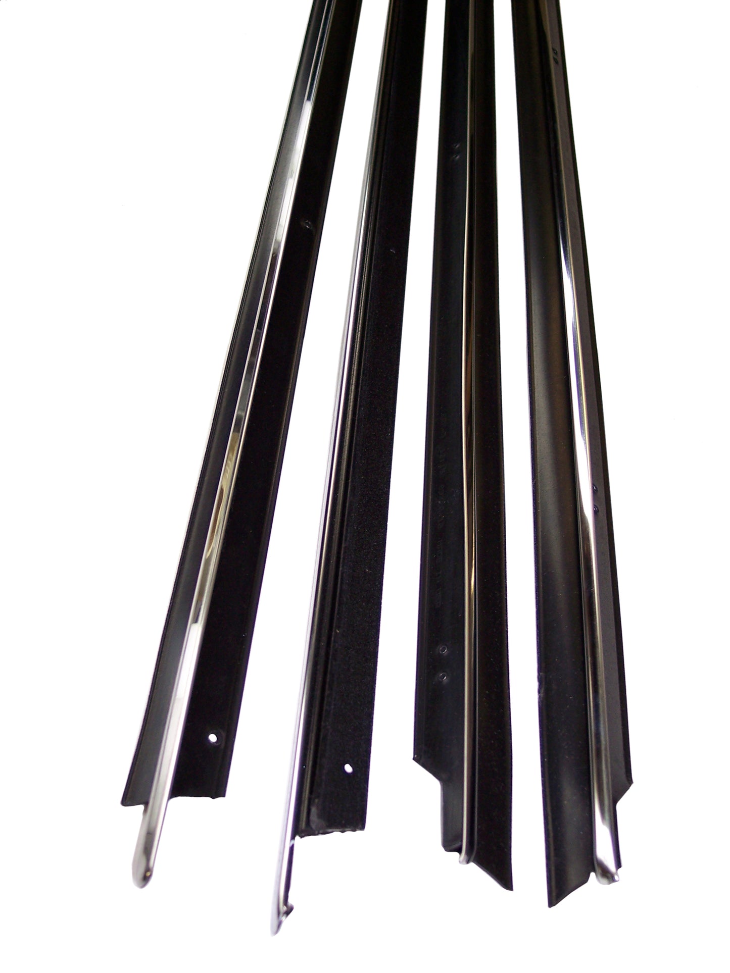 1971-1973 Pontiac Bonneville, Parisienne, Catalina, Granville & Laurentian 2-door convertible top window sweep set with chrome.