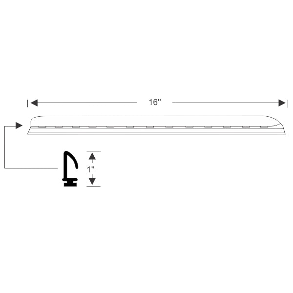 1965-1970 full size GM 4 door hardtop rear window leading edge seals, pair.