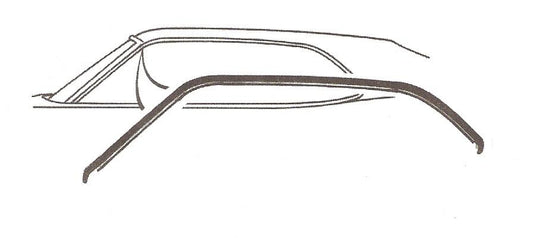 1970-1971 TORINO 2 DR HT-FASTBACK & NOTCHBACK ROOF RAIL SEALS, PR