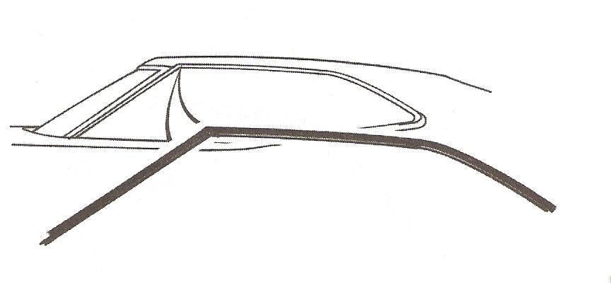 1972-1976 TORINO 2 DR FASTBACK ROOF RAIL SEALS, PR