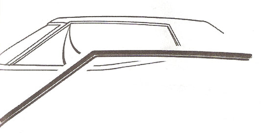 1972-1976 TORINO 2 DR NOTCHBACK ROOF RAIL SEALS, PR