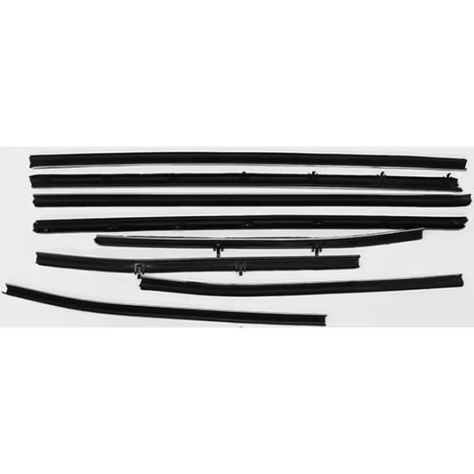 1970-72 Chevelle Coupe 8pc replacement window sweep set.