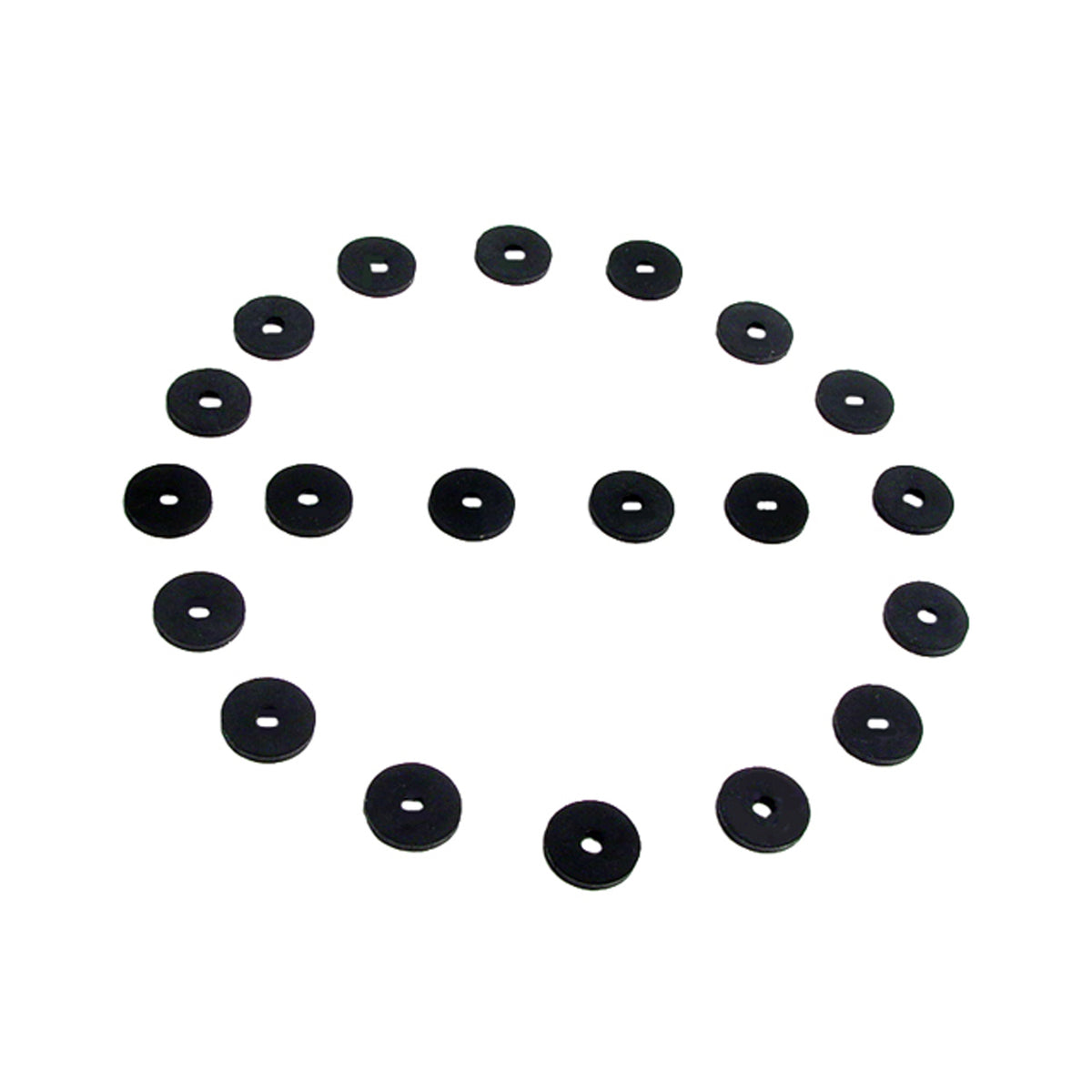 Flat Rubber Washers 1/8" I.D, 1/2 O.D, 1/16" thick, 20-Piece; UW 11