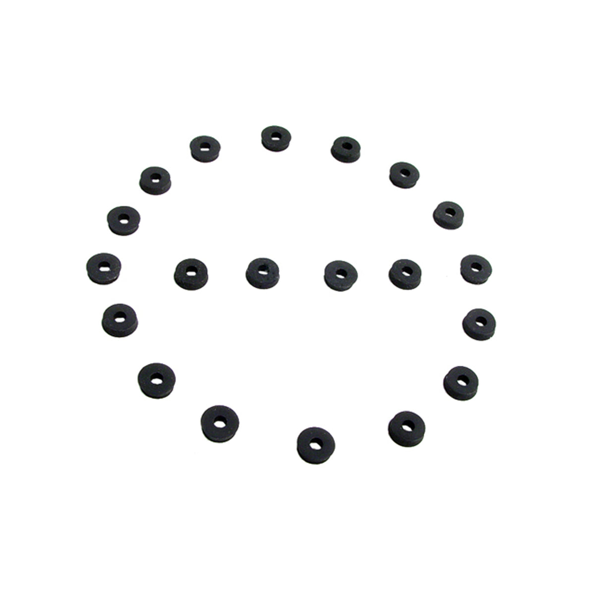 Flat Rubber Washers 1/8" I.D, 3/8" O.D, 1/8" thick, 20-Piece; UW 22