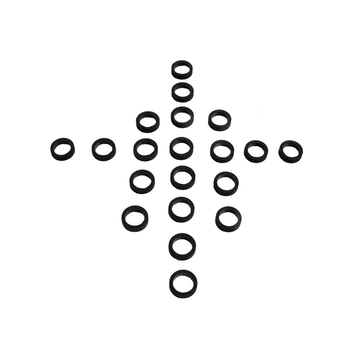 Flat Rubber Washers 3/8" I.D, 1/2" O.D, 1/8" thick, 20-Piece; UW 30