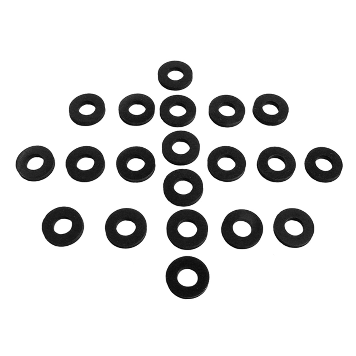 Flat Rubber Washers 3/8" I.D, 3/4" O.D, 1/8" thick, 20-Piece; UW 31
