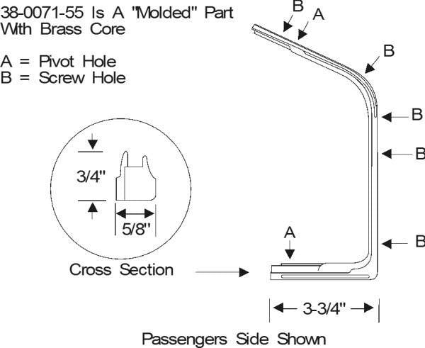 1959-1960 Buick Electra, LeSabre & Invicta convertible & HT front door vent window weatherstrips