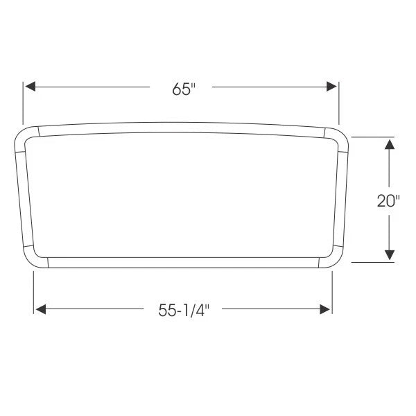 1962-1965 Ford Fairlane & 500 2&4 door sedan, wagon rubber front windshield seal