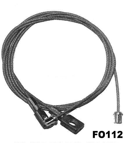 1983-1988 and 1991-1993 Ford Mustang convertible top hold down tension cables, pair.