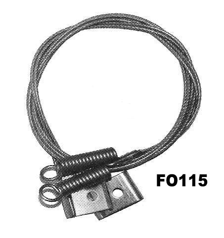 1994-February 1995 Ford Mustang convertible top hold down tension cables, pair.