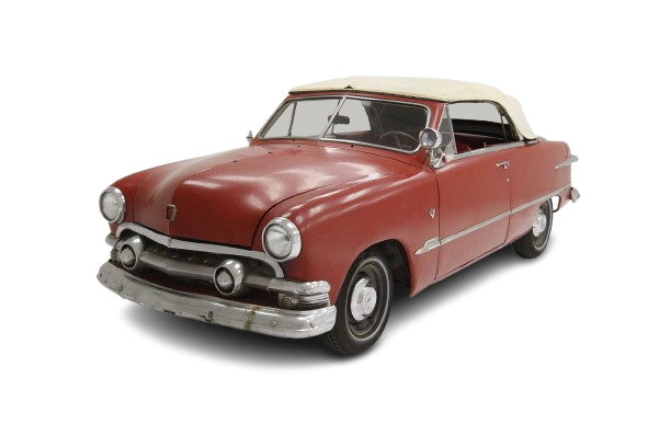 1949-51 FORD CUSTOM & CUSTOM DELUXE Convertible Vinyl Top, Vinyl Window & Pads