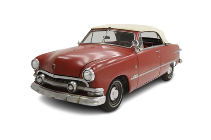 1949-51 FORD CUSTOM & CUSTOM DELUXE Convertible Vinyl Top, Vinyl Window & Pads