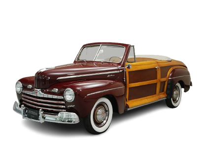 1946-48 FORD SUPER DELUXE COUPE, SUPER DELUXE SPORTSMAN COUPE Convertible Vinyl Top, Vinyl Window & Pads