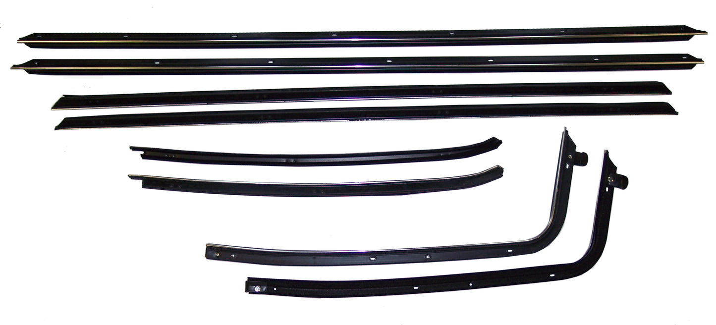 1970-72 Buick Skylark 2Dr HT 8pc window sweep seals, belt line molding.