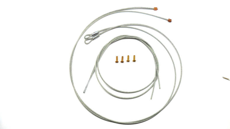 1987-1993 Cadillac Allante convertible front and rear top hold down tension cables, set.