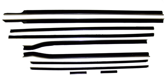 1959-1960 Cadillac Series 62 8pc window sweep seals, belt line molding.