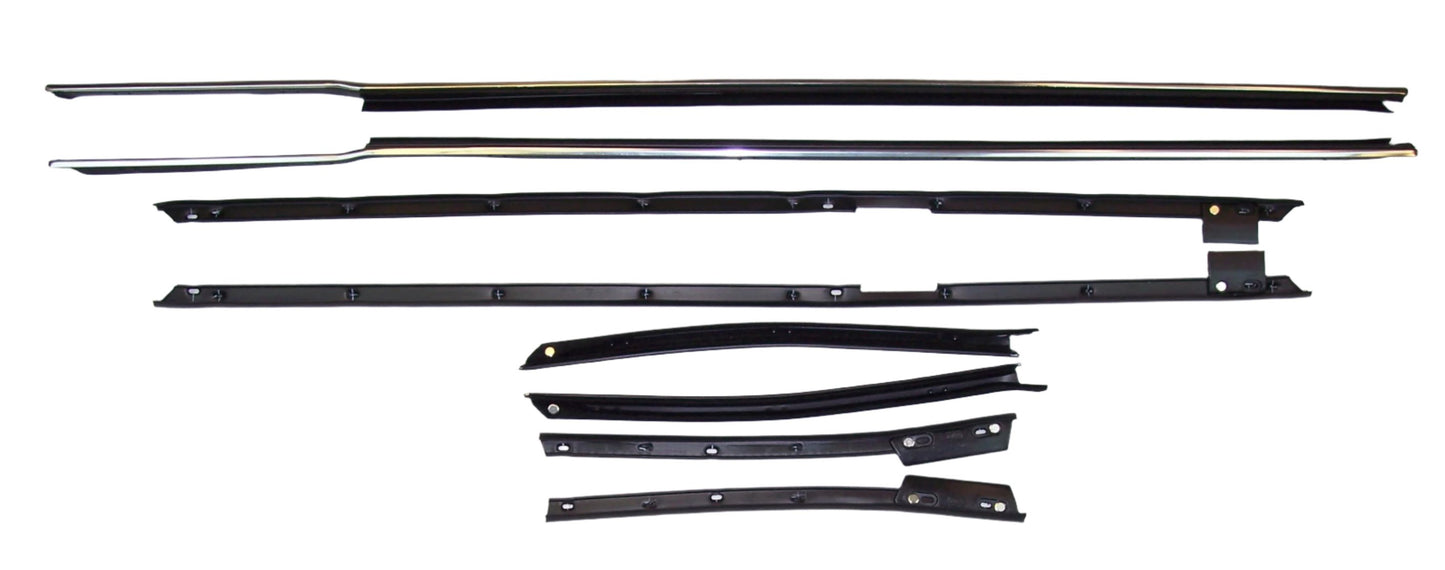 1967-1968 Cadillac Deville 2Dr Hardtop 8pc window sweep seals, belt line molding.