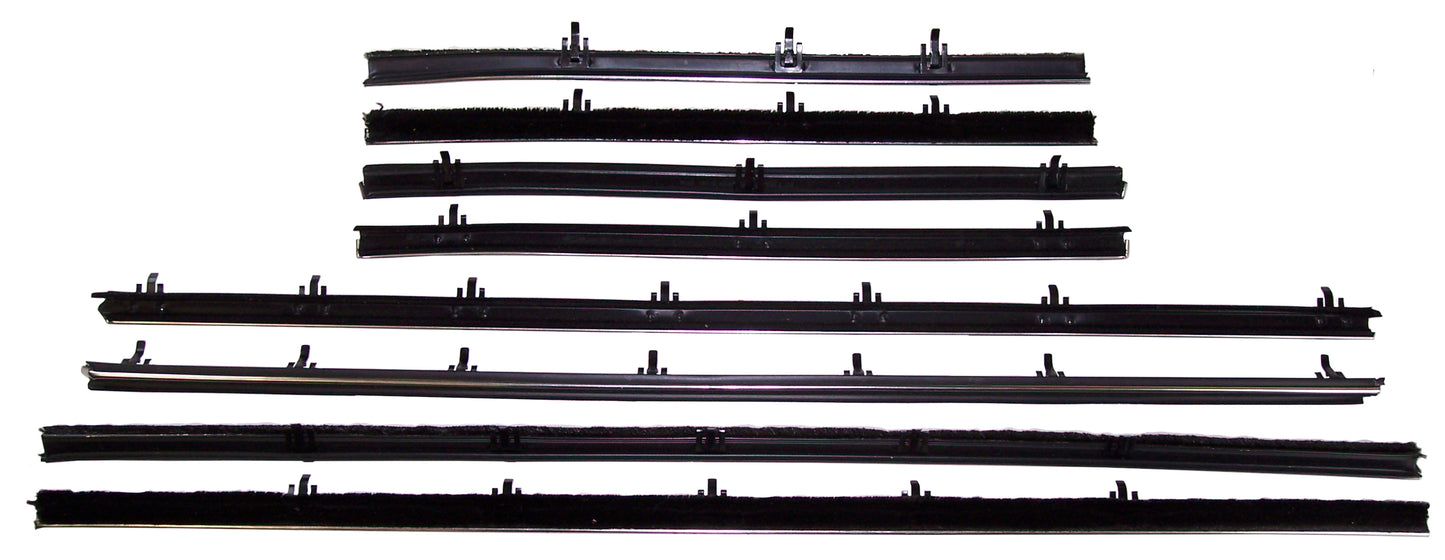 1966-1967 Chevelle & Malibu Convertible 8pc replacement window sweep set.