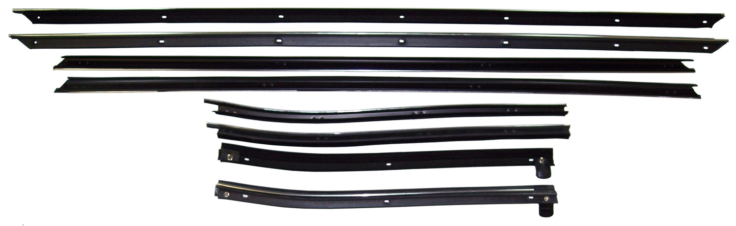 1970-1972 Chevelle Convertible 8pc replacement window sweep set.