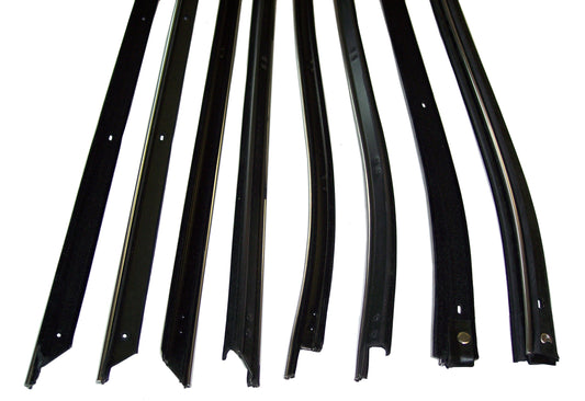 1970-1972 Chevelle Convertible 8pc replacement window sweep set.