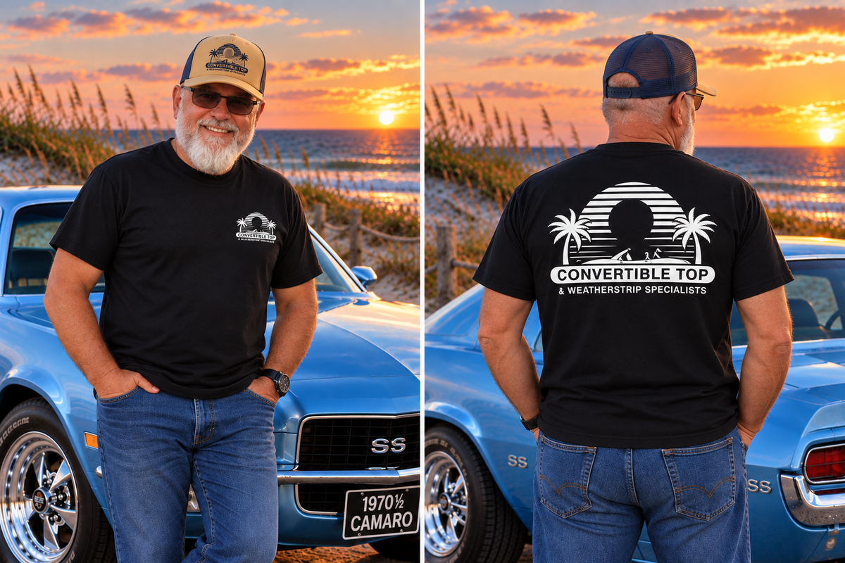 Convertible Top Specialists Gildan 3000 Unisex Light Cotton T-Shirt - Black