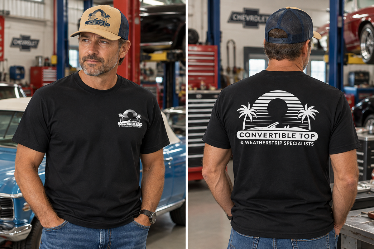 Convertible Top Specialists Gildan 3000 Unisex Light Cotton T-Shirt - Black