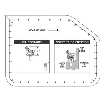 1965-66 GM F/S 4 DOOR SEDAN REAR DOOR SEALS, PR