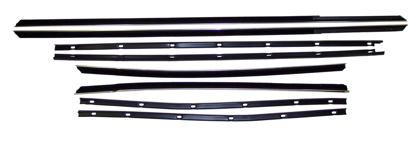 1967-1968 FORD GALAXIE 2 DR HARDTOP & FASTBACK WINDOW SWEEP SET 8PCS