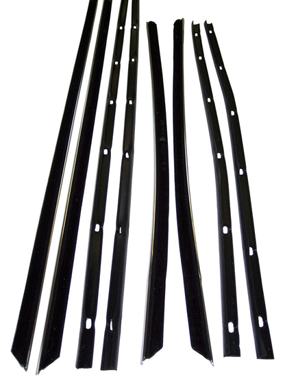 1967-1968 FORD GALAXIE 2 DR HARDTOP & FASTBACK WINDOW SWEEP SET 8PCS