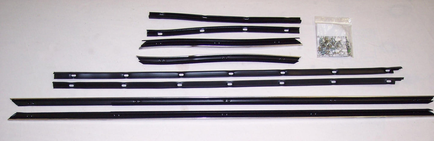 1967-1968 FORD GALAXIE, XL & FAIRLANE CONVERTIBLE WINDOW SWEEP SET 8PCS