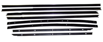 1965-1966 FORD FULL SIZE, GALAXIE 500, CUSTOM, FAIRLANE & LTD 4 DOOR SEDAN WINDOW SWEEP SET 8PCS