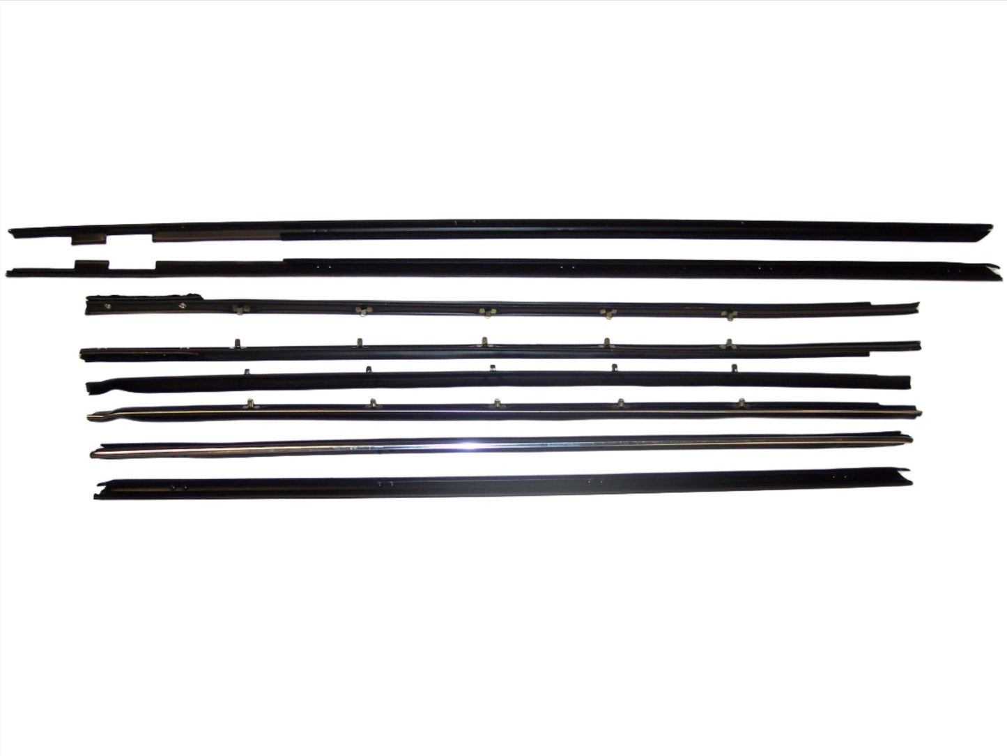 1963 FORD GALAXIE 500 & XL 2 DR FASTBACK WINDOW SWEEP SET 8PCS