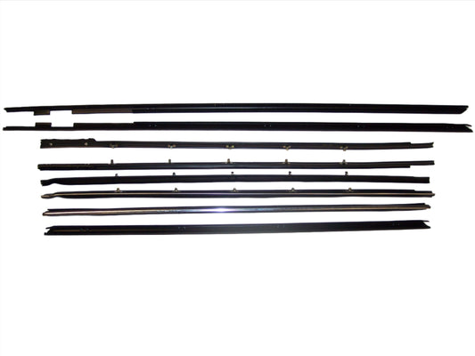 1963 FORD GALAXIE 500 & XL 2 DR FASTBACK WINDOW SWEEP SET 8PCS