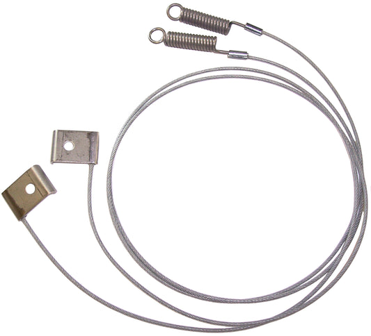 March 1995-1998 Ford Mustang convertible top hold down tension cables, pair.