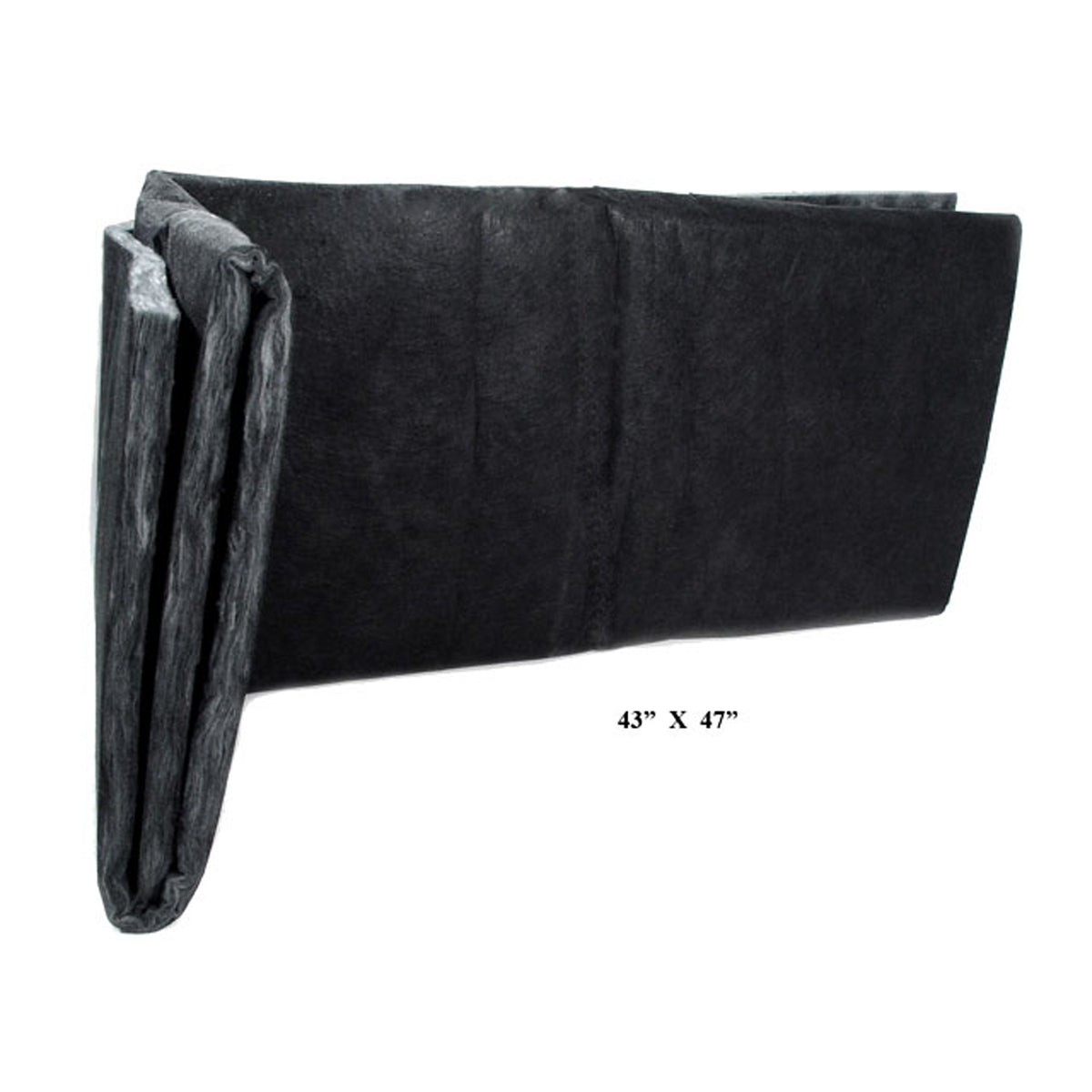 43" X 47" Hood Insulation - Black Fiberglass; HI 1