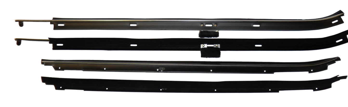 1980-1990 Chevrolet 4-door sedan front door window sweep set.