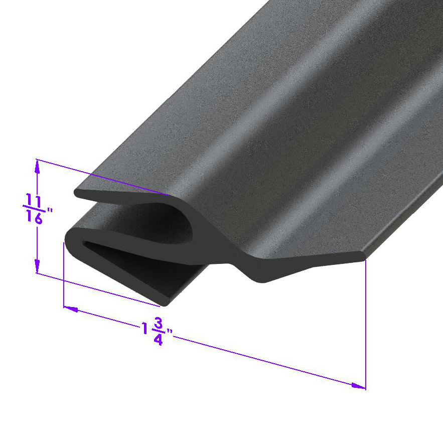 Rear Bumper to Body Gravel Guard For Chevrolet Chevy II 1962-1967; LP 109-N/FT