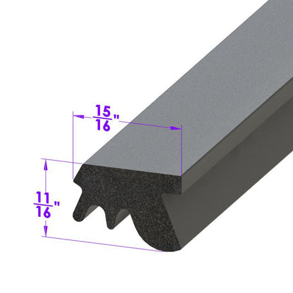 7/8" wide Roof Rail Seal 2-4 door hardtops; LP 110-EF