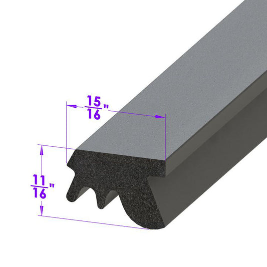 7/8" wide Roof Rail Seal 2-4 door hardtops; LP 110-EF