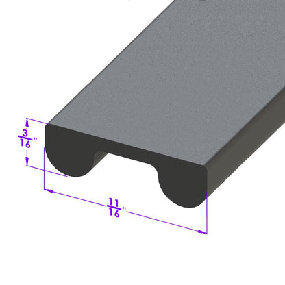 Cowl and Hood Seal - All rubber, 3/4" Wide; LP 14-C