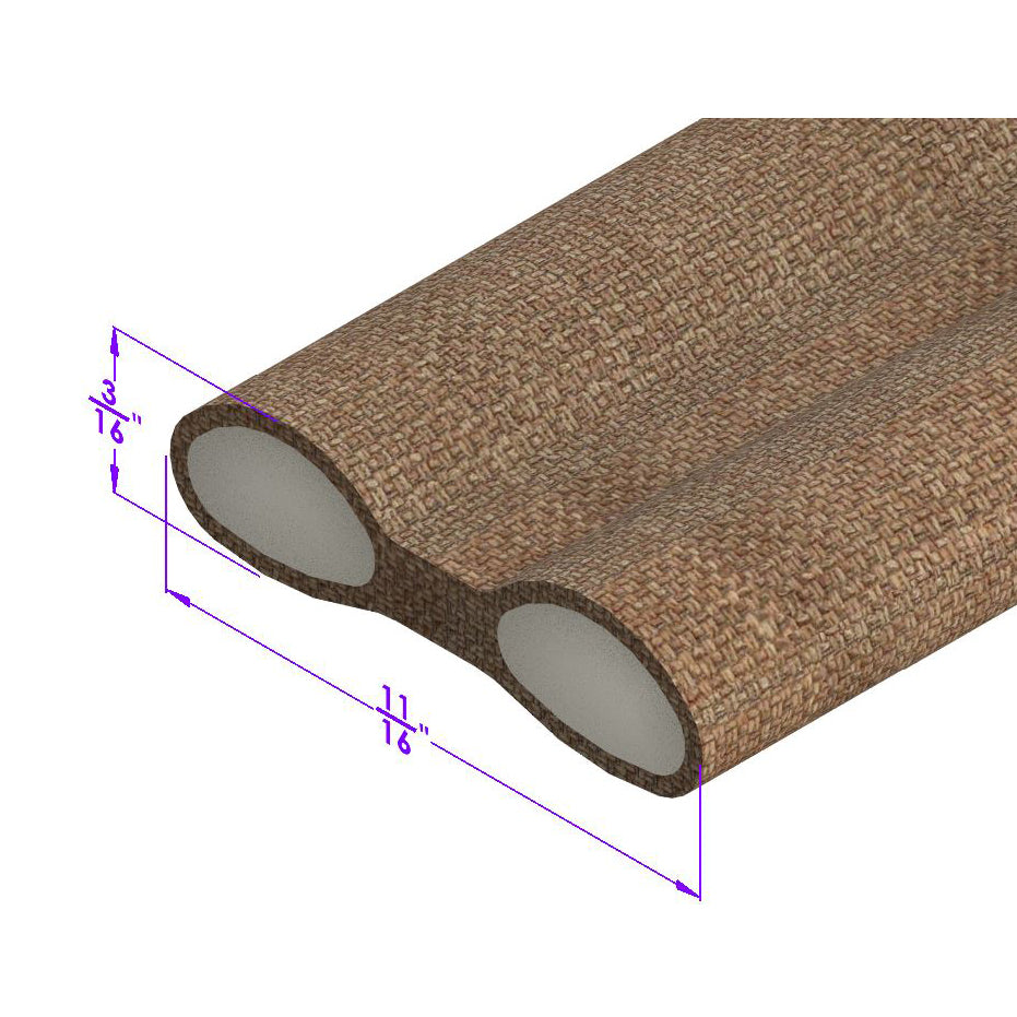 Cowl and Hood Seal - Brown Cloth, 13/16" Wide; LP 14-D