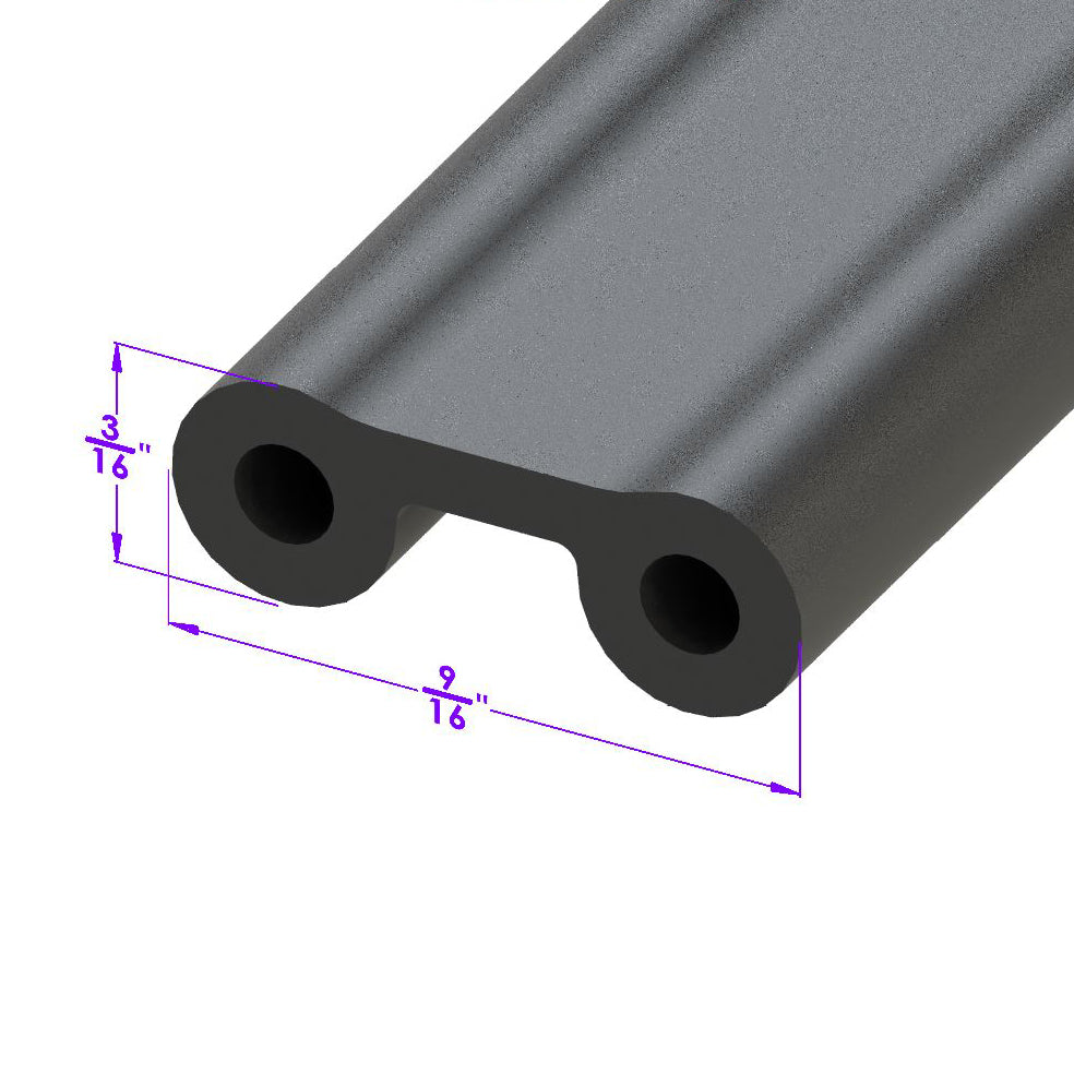 All Rubber Hood Lace with Double Sealing Bulbs 5/8" Wide; LP 14-P