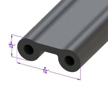 All Rubber Hood Lace with Double Sealing Bulbs 5/8" Wide; LP 14-P