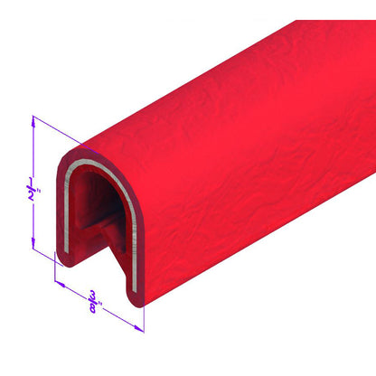 Red Flexible Plastic Push-On Windlace Fits Cars in the 1960; LP 200-B