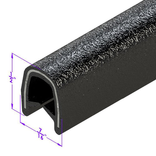 Black Flexible Plastic Push-On Windlace Fits Cars in the 1960; LP 200-F