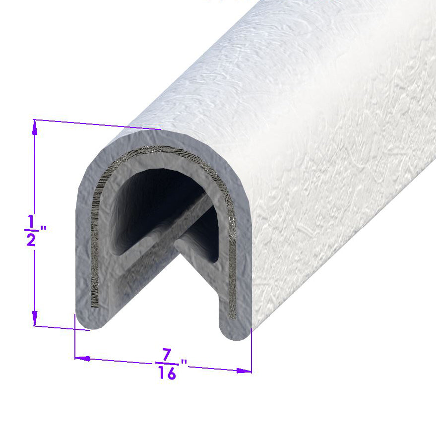 Off-White Flexible Plastic Push-On Windlace Fits Cars in the 1960; LP 200-I